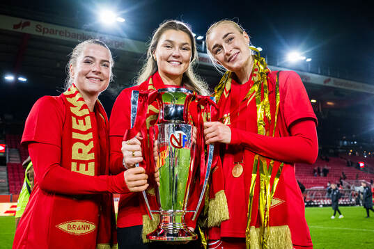 Monica Isaksen, Anna Aahjem and Mia Authen of Brann