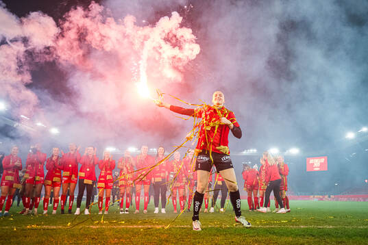 Selma Panengstuen of Brann celebrates