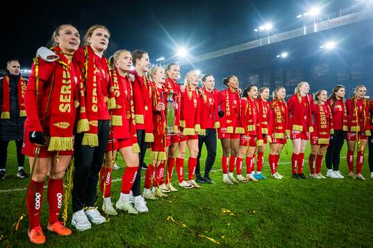 Players of Brann celebrates