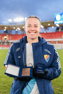 Djurgårdens Therese Åsland medaljer