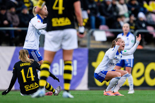 IFK Norrköpings Svea Rehnberg reagerar