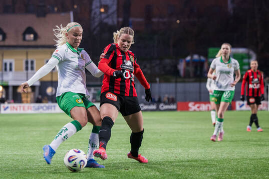 Hammarbys Stina Lennartsson och Brommapojkarnas Isabelle