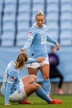 Malmö FFs Mia Persson och Sara Kanutte Sørensen Fornes