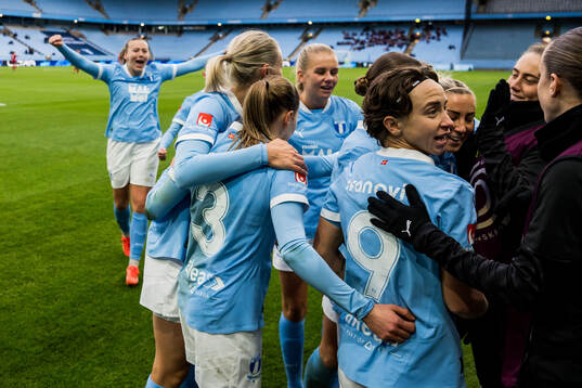 Malmö FFs Miljana Ivanovic jublar