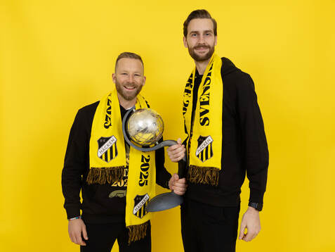 Häckens fystränare Pontus Axell och fystränare Joel