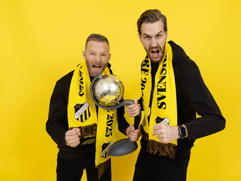 Häckens fystränare Pontus Axell och fystränare Joel