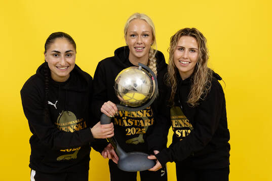 Häckens  Nesrin Akgun, Lisa Löwing och Nathalie Staaf