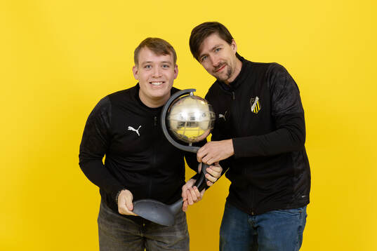Häckens kommunikatörer Mathias Gerlach och Eric Nilsson