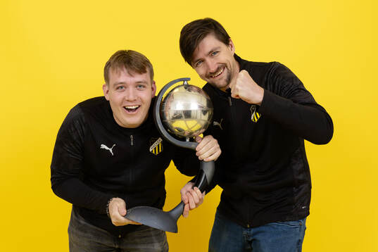 Häckens kommunikatörer Mathias Gerlach och Eric Nilsson