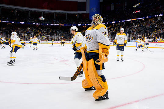 Goaltender Juuse Saros of Nashville Predators