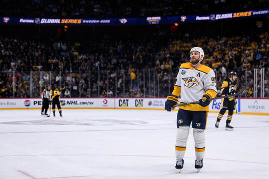 Ryan O'Reilly of Nashville Predators looks dejected