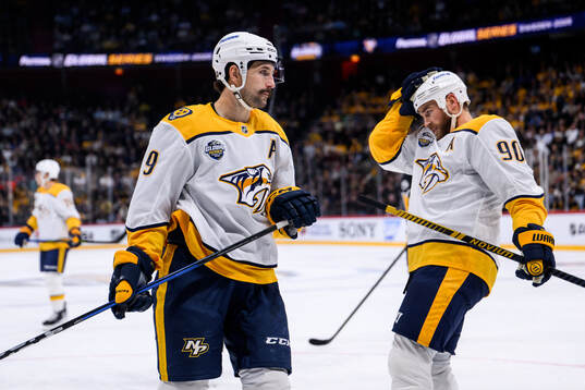 Filip Forsberg and Ryan O'Reilly of Nashville Predators