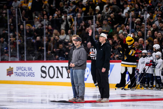 Swedish Band Bolaget with the ceremonial puck drop