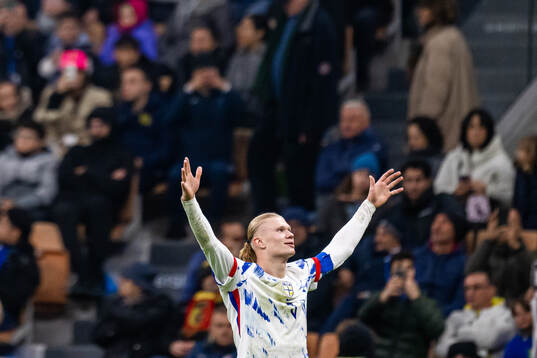 Erling Braut Haaland of Norway celebrates