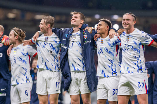 Alexander Sørloth, Antonio Nusa and Thelo Aasgaard of