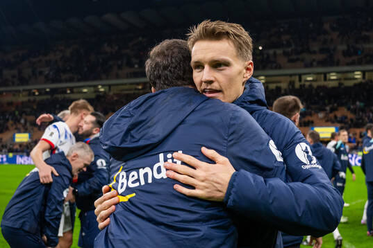 Martin Ødegaard of Norway celebrates
