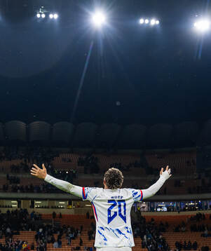 Antonio Nusa of Norway celebrates