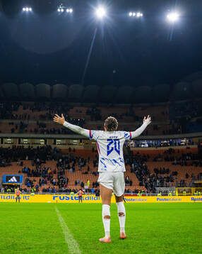 Antonio Nusa of Norway celebrates