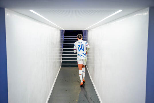Antonio Nusa of Norway at half-time