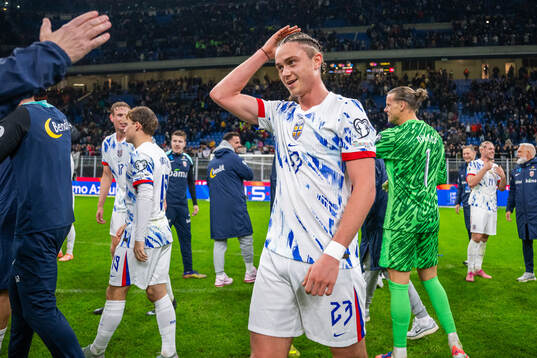 Thelo Aasgaard of Norway celebrates