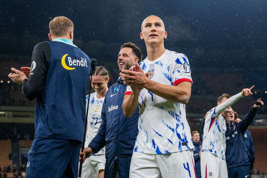 Leo Østigård of Norway celebrates