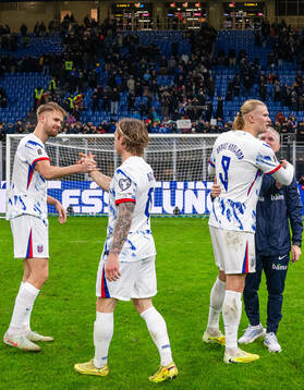 Kristoffer Ajer, Patrick Berg, Erling Braut Haaland and