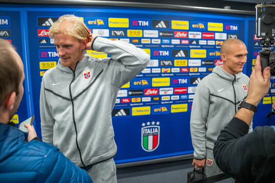 Morten Thorsby and Leo Østigård of Norway