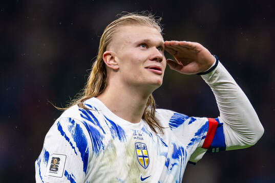 Erling Braut Haaland of Norway celebrates