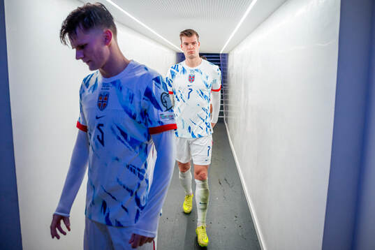Alexander Sørloth of Norway at half-time