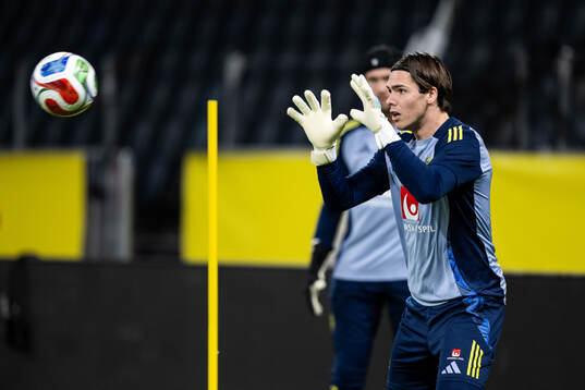 Goalkeeper Jacob Widell Zetterström of the Swedish men's