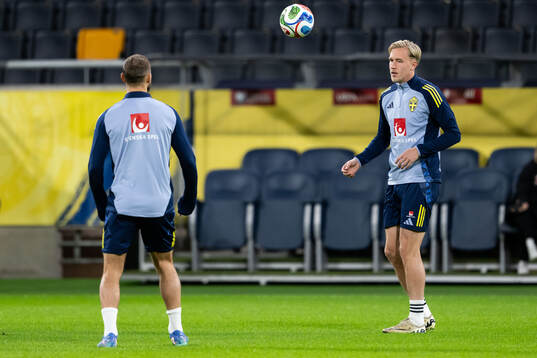 Herman Johansson of the Swedish men's national football team