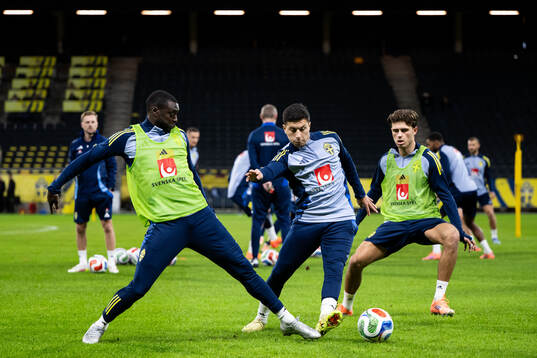 Ken Sema, Roony Bardghji and Besfort Zeneli of the Swedish