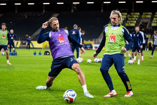 Gustav Lundgren and Emil Forsberg of the Swedish men's