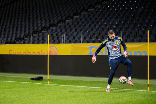 goalkeeper Kristoffer Nordfeldt of the Swedish men's