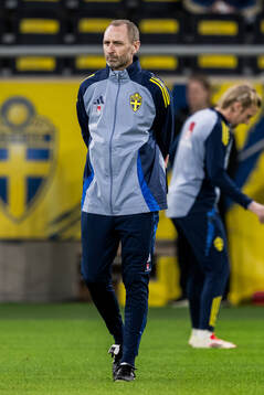 Assistant coach Andreas Georgson of the Swedish men's
