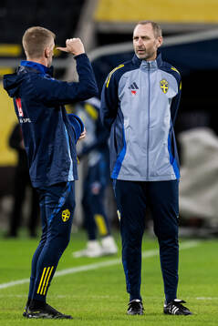 Assistant coach Andreas Georgson of the Swedish men's