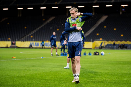 Herman Johansson of the Swedish men's national football team