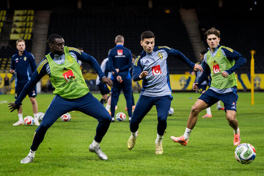Ken Sema, Roony Bardghji and Besfort Zeneli of the Swedish