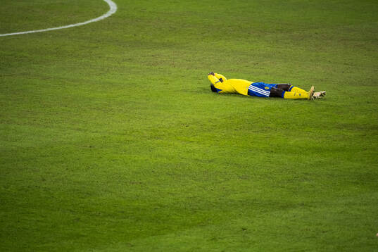 Ken Sema of Sweden is injured