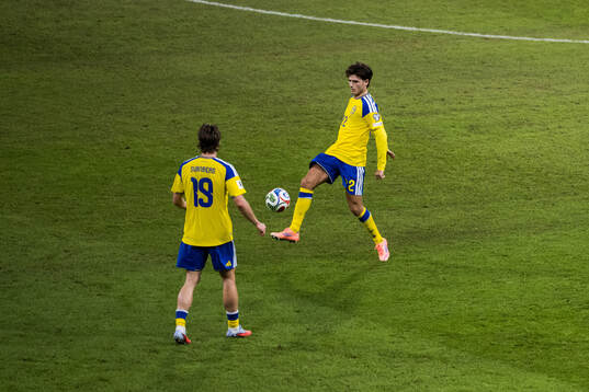 Mattias Svanberg and Victor Nilsson Lindelöf of Sweden