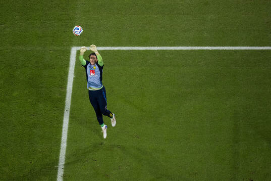 Goalkeeper Jacob Widell Zetterström of Sweden