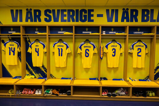Jerseys of Roony Bardghji, Isak Hien, Gustav Lundgren,