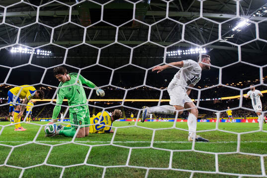 Timi Elsnik of Slovenia celebrates