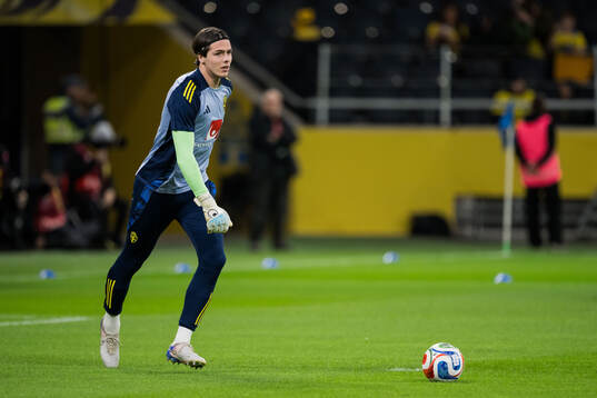 Goalkeeper Jacob Widell Zetterström of Sweden