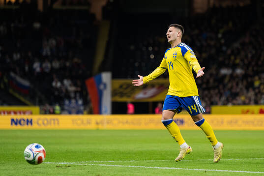 Roony Bardghji of Sweden reacts