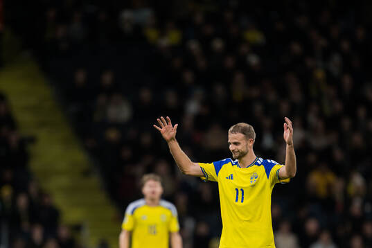 Gustav Lundgren of Sweden looks dejected