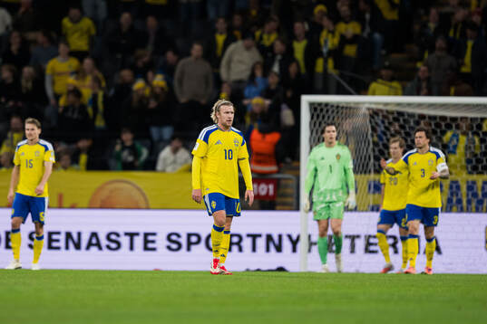 Emil Forsberg of Sweden looks dejected