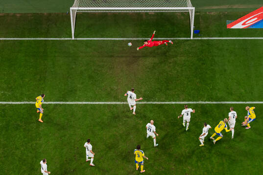 goalkeeper Igor Vekic of Slovenia