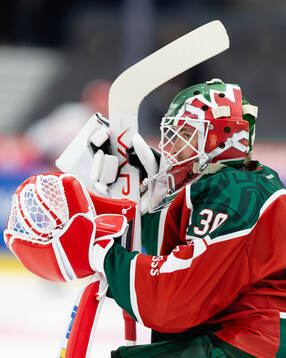 Goaltender Tobias Normann of Frölunda