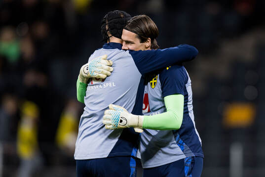 Goalkeeper Noel Törnqvist and goalkeeper Jacob Widell
